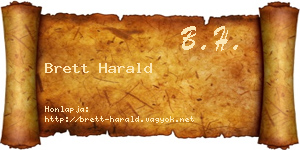 Brett Harald névjegykártya